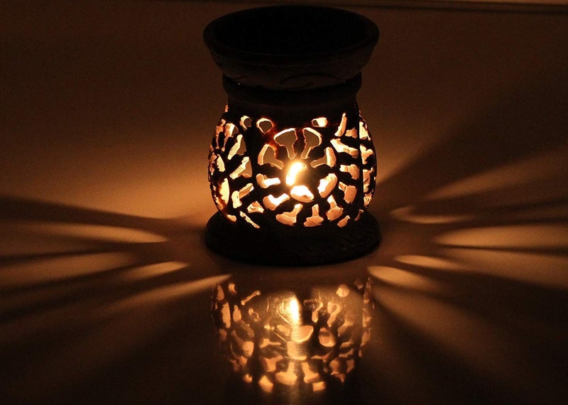 Nirvana Class NIRMAN Handmade Stone Aroma Burner Oil Diffusers Home Decor (Leaf) - Image 2